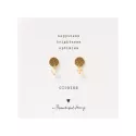 Boucles d’oreilles Mini Coin dorées et Citrine