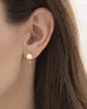 Boucles d’oreilles Mini Coin dorées et Citrine