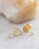 Boucles d’oreilles Mini Coin dorées et Citrine