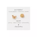 Brooch Set Daisy Flower - Butterfly Gold Plated