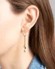 Boucle d’oreille Stars Black Onyx Sterling Gold plated Hoop