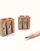 Ecobos - Taille-crayon double en bois naturel