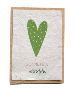 Growing paper – Carte ensemencée – Coeur Maman Growing paper – Carte ensemencée – Coeur Maman