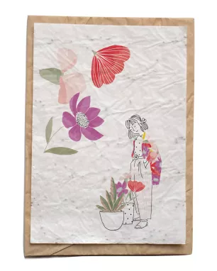 Growing paper – Carte ensemencée – My Lovely Thing – Fleurs exotiques