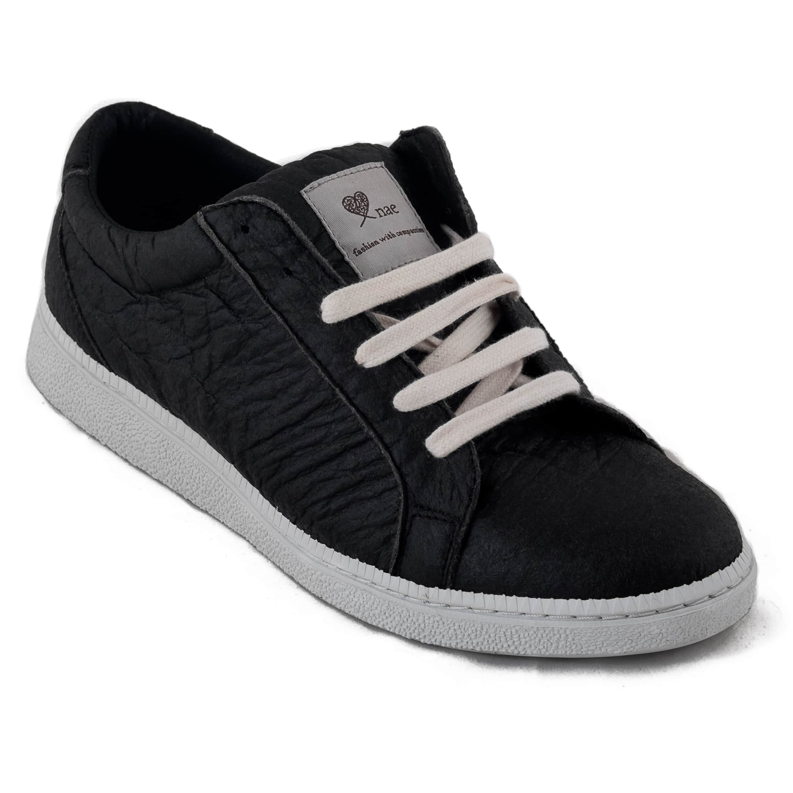 NAE VEGAN SHOES Black Vegan Pinatex sneakers