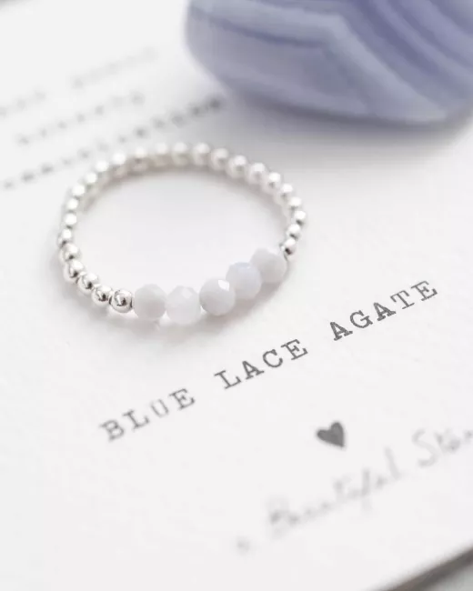 Bague Beauty Blue Lace Agate Silver