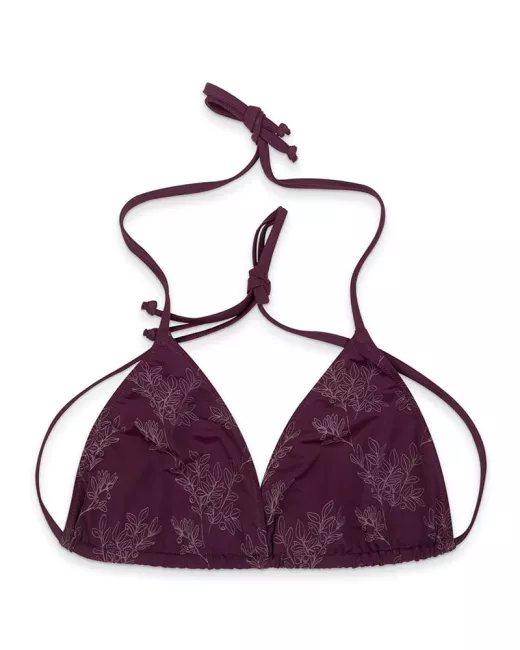 BLEED – Eco Triangle ECONYL® Bikini Top Dark Purple