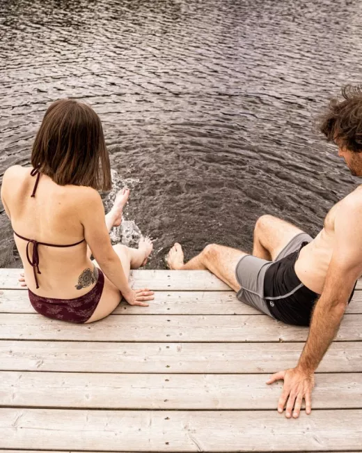 BLEED – Eco Triangle ECONYL® Bikini Panty Dark Purple BLEED – Eco Triangle ECONYL® Bikini Panty Dark Purple