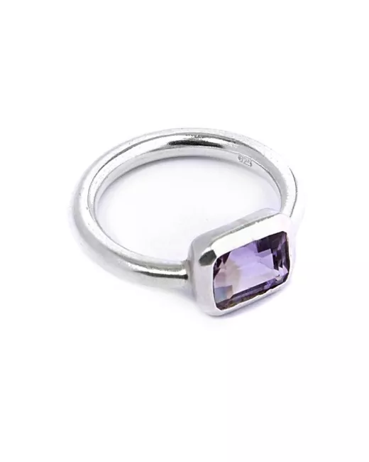 People Tree – Bague Amethyst Rectangle