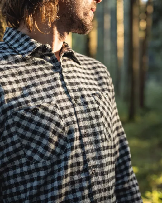 BLEED – Small Checks Shirt Black