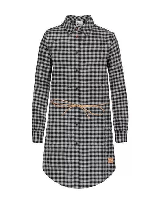 BLEED – Small Checks Shirt Ladies Black