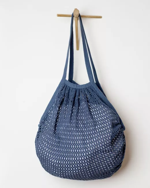 BAEREPOSE – Shopping bag en coton bio – Bleu