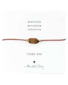 Gemstone Card Tiger Eye Gold Bracelet Gemstone Card Tiger Eye Gold Bracelet