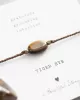 Gemstone Card Tiger Eye Gold Bracelet