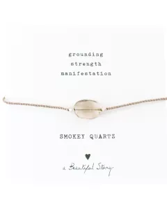 Gemstone Card Smokey Quartz Silver Bracelet Gemstone Card Smokey Quartz Silver Bracelet