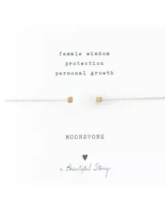 Gemstone Card Moonstone Gold Bracelet Gemstone Card Moonstone Gold Bracelet