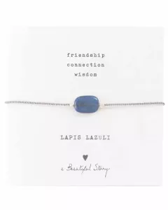Gemstone Card Lapis Lazuli Silver Bracelet Gemstone Card Lapis Lazuli Silver Bracelet