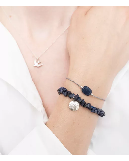 Gemstone Card Lapis Lazuli Silver Bracelet Gemstone Card Lapis Lazuli Silver Bracelet