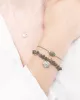 Gemstone Card Labradorite Silver Bracelet