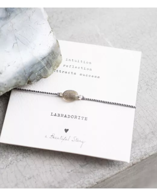 Gemstone Card Labradorite Silver Bracelet Gemstone Card Labradorite Silver Bracelet