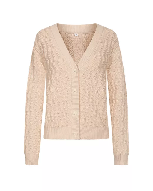 Ecoknit Cardigan Ladies White