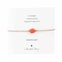 Gemstone Card Carnelian Gold Bracelet