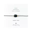 Gemstone Card Black Onyx Gold Bracelet