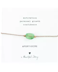 Gemstone Card Aventurine Gold Bracelet Gemstone Card Aventurine Gold Bracelet