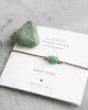 Gemstone Card Aventurine Gold Bracelet