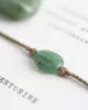 Gemstone Card Aventurine Gold Bracelet