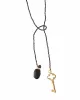 Nova Black Onyx Gold Necklace