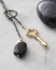 Nova Zwarte Onyx Goud Ketting