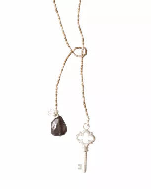 Nova Smokey Quartz Silver Necklace Nova Smokey Quartz Silver Necklace
