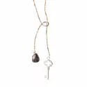 Nova Smokey Quartz Silver Necklace