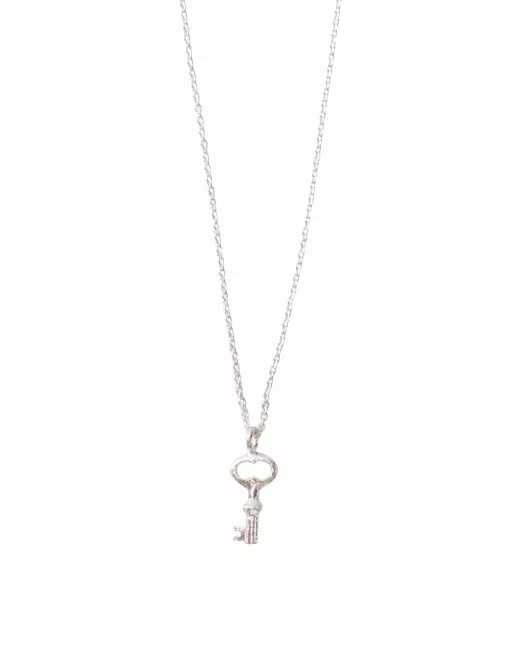 Delicate Key Silver Necklace