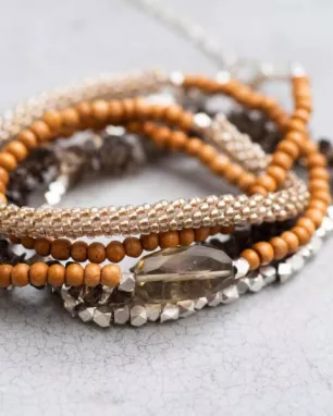 Superwrap Rookkwarts Zilver Armband