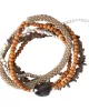 Superwrap Smokey Quartz Silver Bracelet