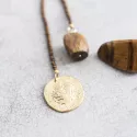 Collier Fairy Tiger Eye Tree of life Gold