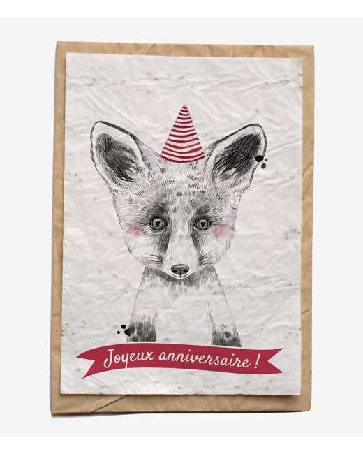 Growing paper – Carte ensemencée – Joyeux anniversaire Animaux