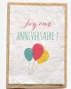 Growing paper – Carte ensemencée – Joyeux anniversaire Ballons