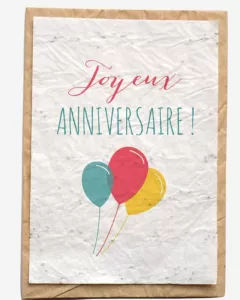Bloeikaart - Joyeux anniversaire Ballons Bloeikaart - Joyeux anniversaire Ballons