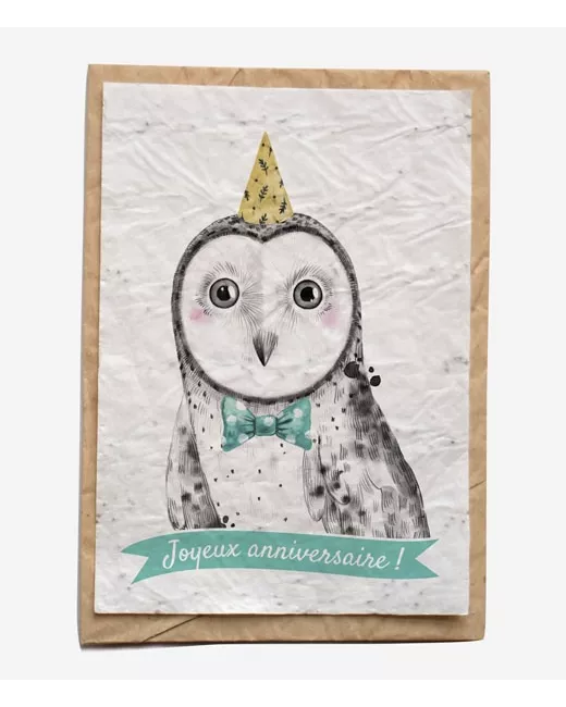 Seeded card - Joyeux anniversaire Animaux