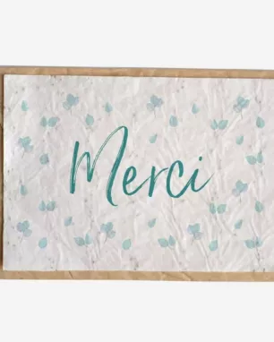 Growing paper – Carte ensemencée – Merci