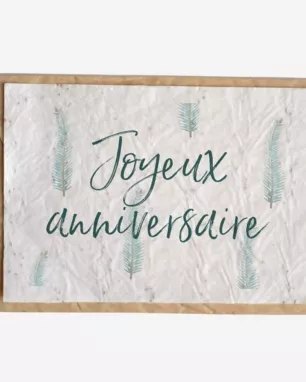 Growing paper – Carte ensemencée – Joyeux anniversaire