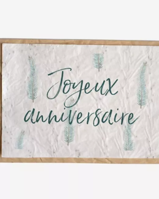 Growing paper – Carte ensemencée – Joyeux anniversaire