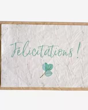 Growing paper – Carte ensemencée – Félicitations