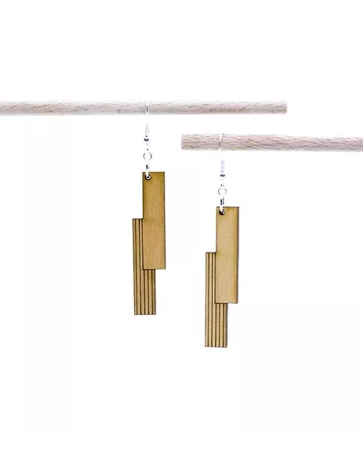 WOODSTAG – Boucles d’oreilles en bois – Beam