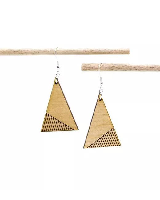 WOODSTAG - Wood Earrings - Prism