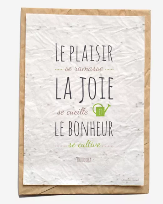 Seeded card - Plaisir, joie, bonheur