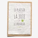 Seeded card - Plaisir, joie, bonheur